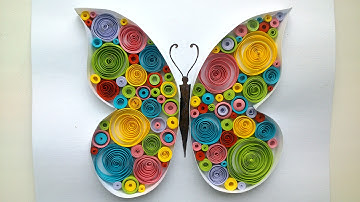 Paper Quilling: Butterfly Quilling Tutorial.