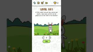 Brain challenge level 331 A little rabbit can pull tow carrot per minute, Solution Walkthrough