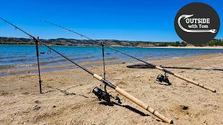Carp Fishing at the Beach! (Clear Water Desert Lake)