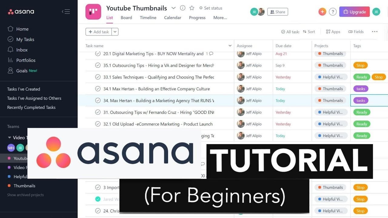  Update  Asana Tutorial For Beginners - Project Management Software