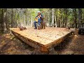 Log and Chainsaw-Milled Lumber Gazebo Foundation Build #16