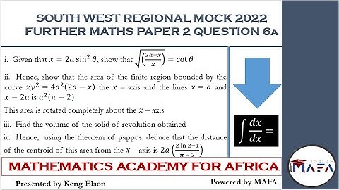 APPLICATION OF INTEGRATION [Area, Volume] - PAPPUS THEOREM