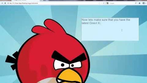 Angry Birds Open GL Error Fix Windows 7 and XP