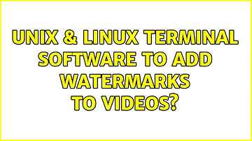 Unix & Linux: Terminal Software to add Watermarks to Videos?