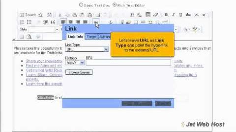 f How to work with hyperlinks in DotNetNuke