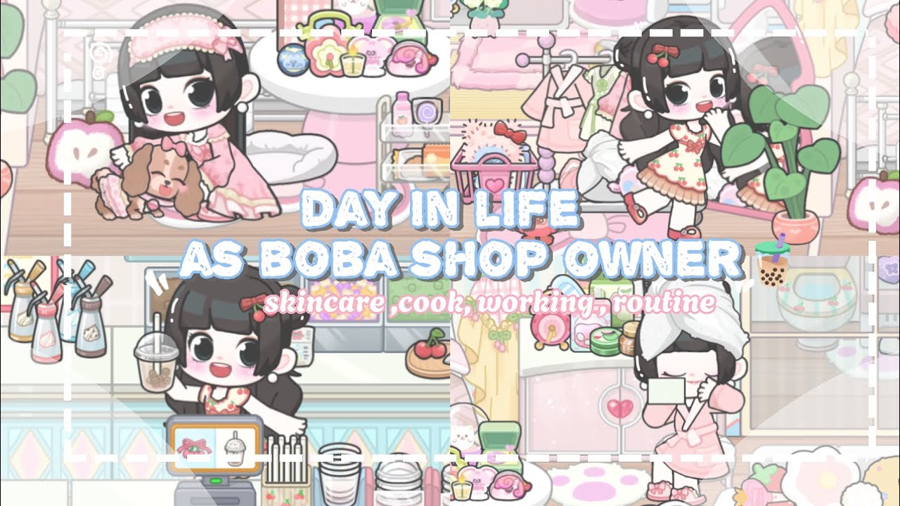 ⋆˚꩜｡day in my life as boba shop owner 🐾🧋||avatar world || - YouTube