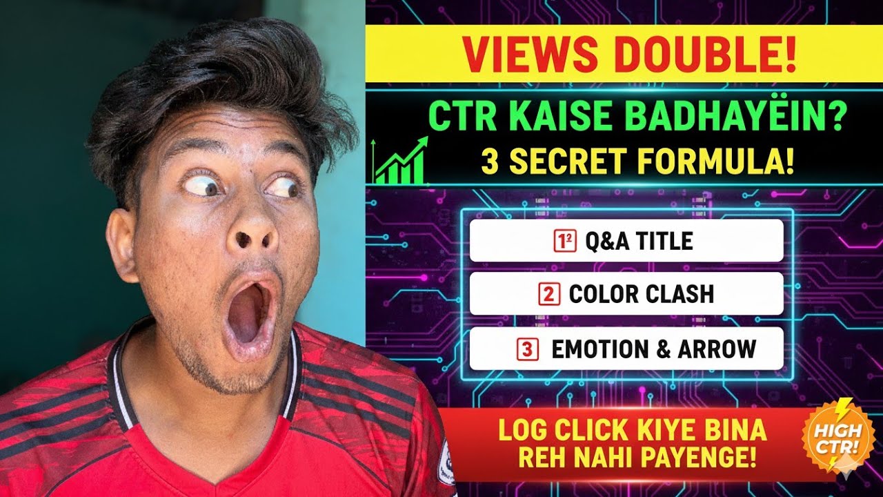 Views Double! CTR (Click Through Rate) Kaise Badhayein? 🤫 3 Secret Formula.