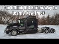 Bobtailing A New Kenworth In The Snow