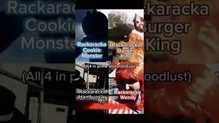 (Rackaracka versions) Cookie monster vs Burger King vs Wendy vs Hamburgaler (All Prime-Bloodust)