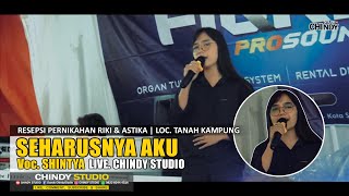SEHARUSNYA AKU Voc. SHINTYA | Pernikahan RIKI & ASTIKA Live Chindy Studio Loc. Tanah Kampung | 2021