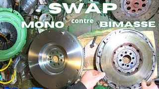 Comparaison volant moteur monomasse contre bimasse d'origine sur Defender Td5 ⚙