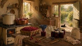 Raspberry Jam Making Day 🍓 Cozy Cottage Kitchen, Summer Slow Living & Relaxing Music (5 Hours)