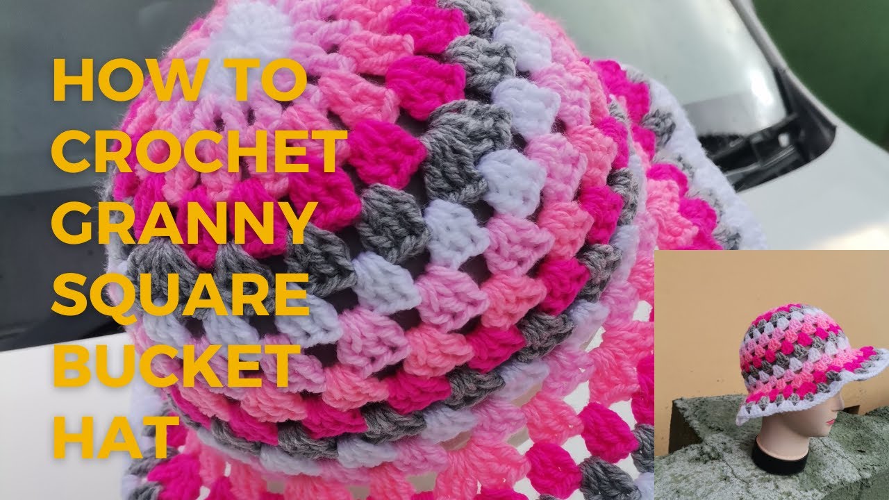 Granny Square Bucket Hat Tutorial | Crochet DIY - YouTube