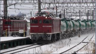 ED75 1000番台+タキ1000　貨物9075レ　岩切駅通過