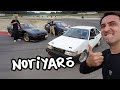 AE86 FINALLY drifts well (and a crash, not me)