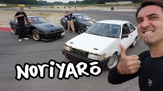 AE86 FINALLY drifts well (and a crash, not me)