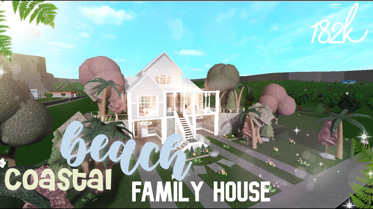 Coastal Beach Family House Bloxburg 182k Youtube
