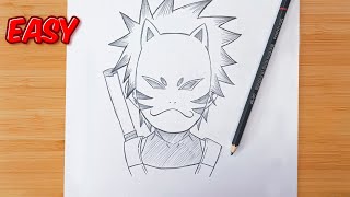 ✏️ How to Draw KAKASHI with ANBU MASK Step by Step with Pencil EASY 🎭
