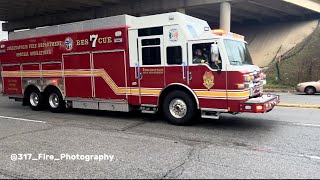 Indianapolis Fire Department Heavy Rescue 7 Reaponding HOT to a emergency