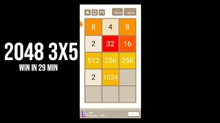 How to play 2048 game - 2048 strategy tips and tricks - 2048 Original 3x5 gameplay by RGR