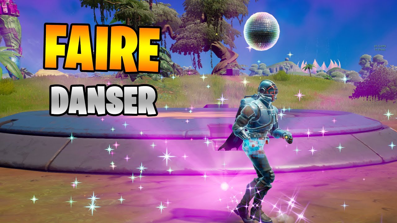 FAIRE DANSER UN PERSONNAGE AVEC UNE BOMBE BOOGIE WOOGIE FORTNITE