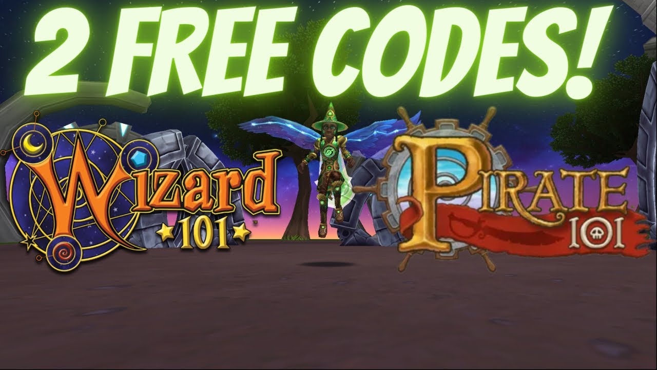 🔑 2 FREE CODES! Wizard101 & Pirate101 YouTube