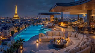 Paris Winter Jazz Night from a Luxury Apartment | Warm Jazz Music & Eiffel Tower City Glow to Relax screenshot 1