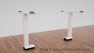 Assembling adjustable standing desk 2-stage - KNF Solid Wood