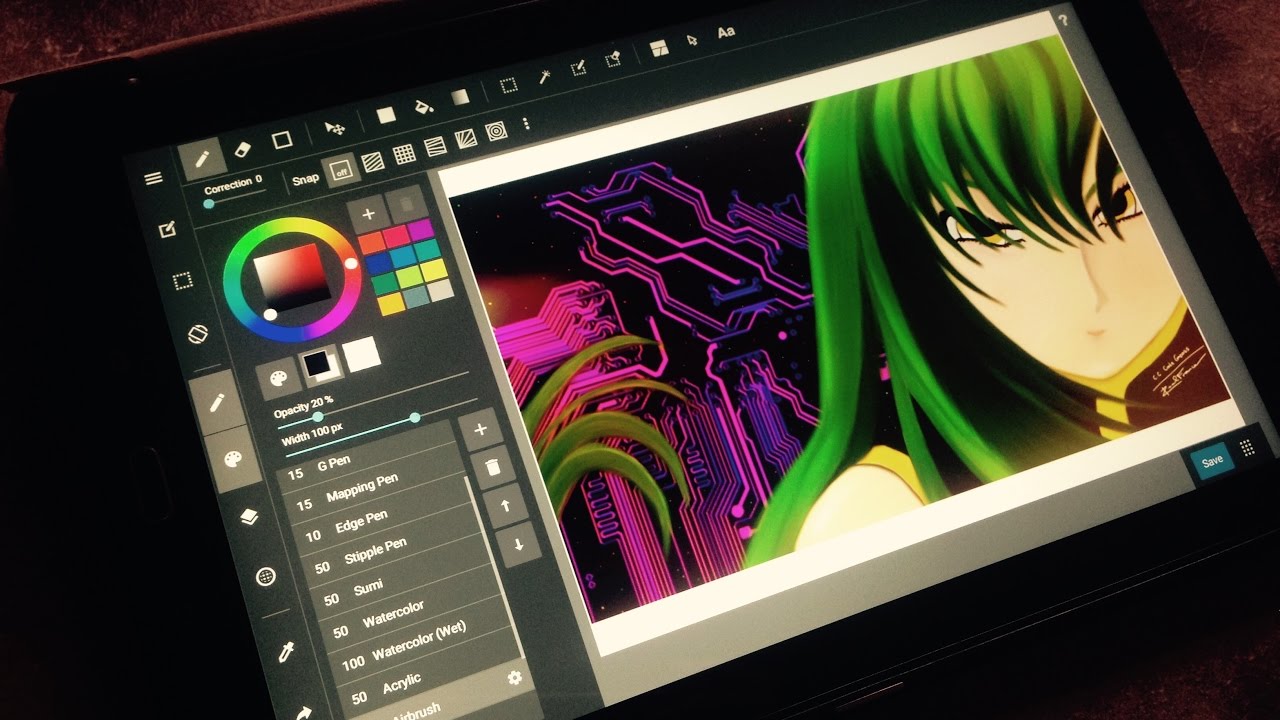 Speed Drawing || CC of Code Geass || speed drawing anime on computer
