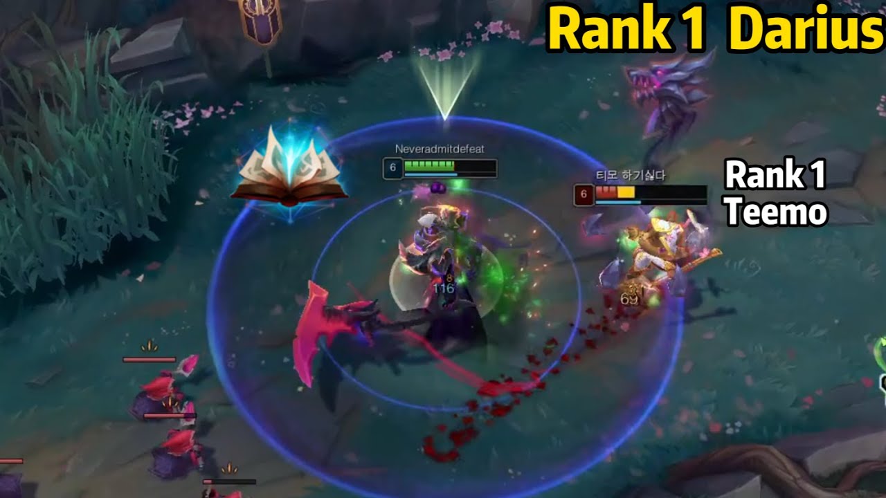 Rank 1 Darius: He DESTROYED Rank 1 Teemo with Spellbook Darius!