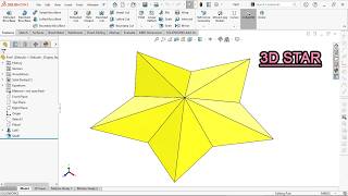 SOLIDWORKS 3D Star Modeling Tutorial | Lofted Boss/Base & Shell