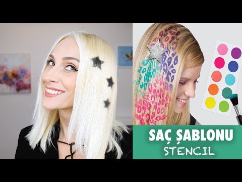 Yıldızlı Saç Deseni, Saç Şablonu Nasıl Yapılır ( Saç Dövmesi) | Hair Color Stencils | Sebile Ölmez