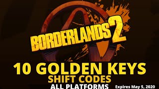 10 Golden Keys Shift Code Borderlands 2 - Keys for Every Platform - Expires May 5, 2020