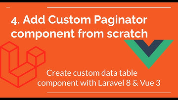 4. Add Paginator component from scratch | Create custom Data Table component with #laravel 8 & #vue3