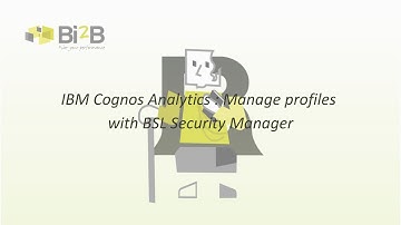 IBM Cognos Analytics : Manage profiles with BSL Security Manager