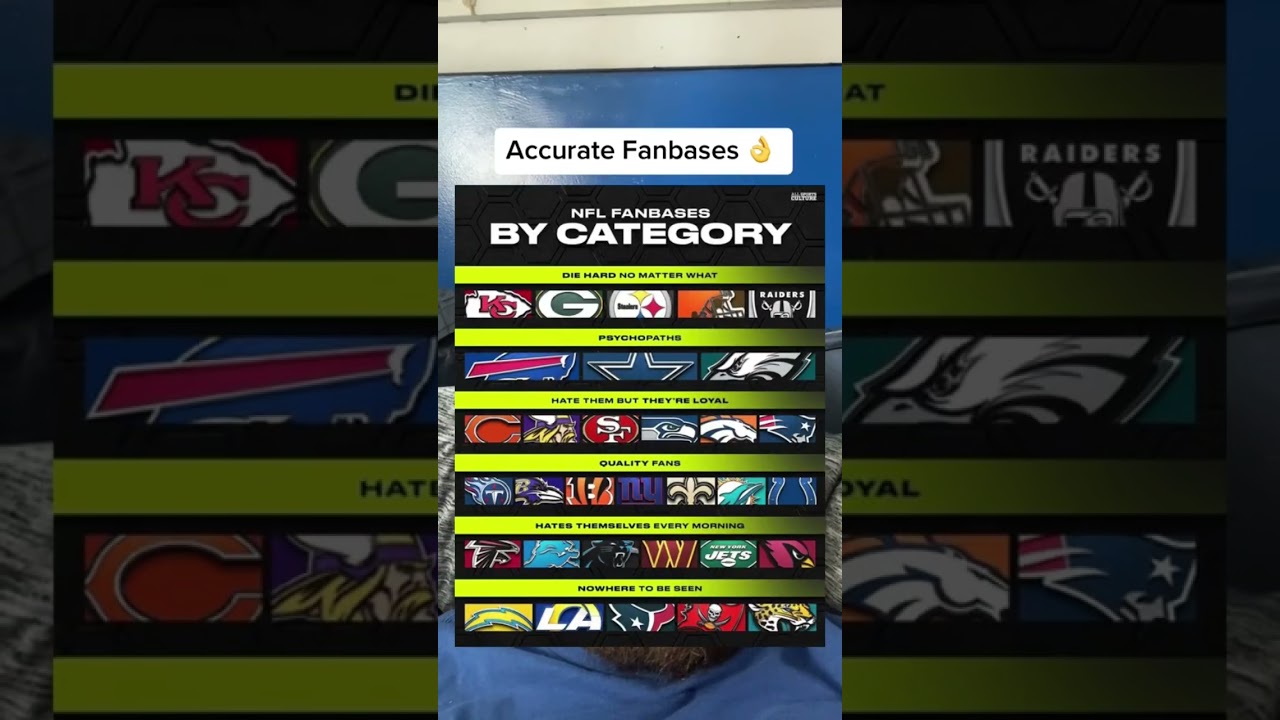 NFL Fanbases By Category 😤 