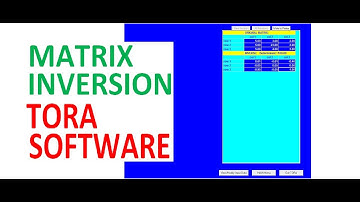 Matrix Inversion Tora Software