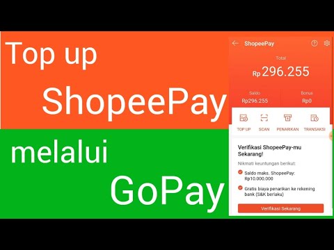 Top up Shopeepay melalui Gopay