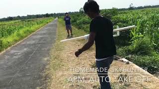 Apm arduflayer.auto take off.mission planer.rc skyhunter