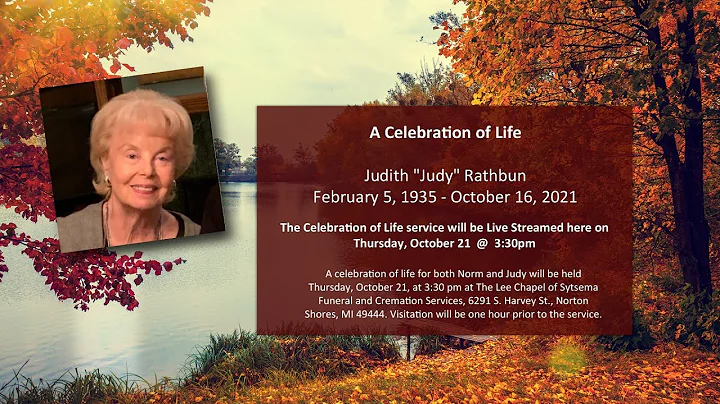 Judith "Judy" Rathbun - A celebration of Life (Liv...