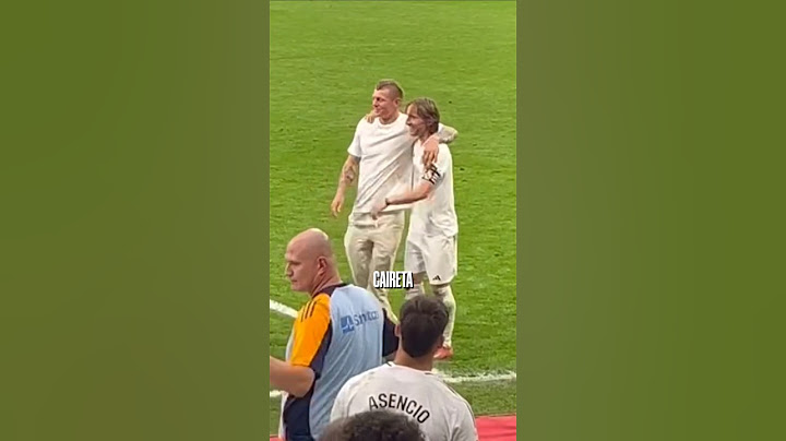 KROOS Y MODRIC EN LA DESPEDIDA DE LUCA MODRIC DEL REAL MADRID EN EL ESTADIO BERNABEU