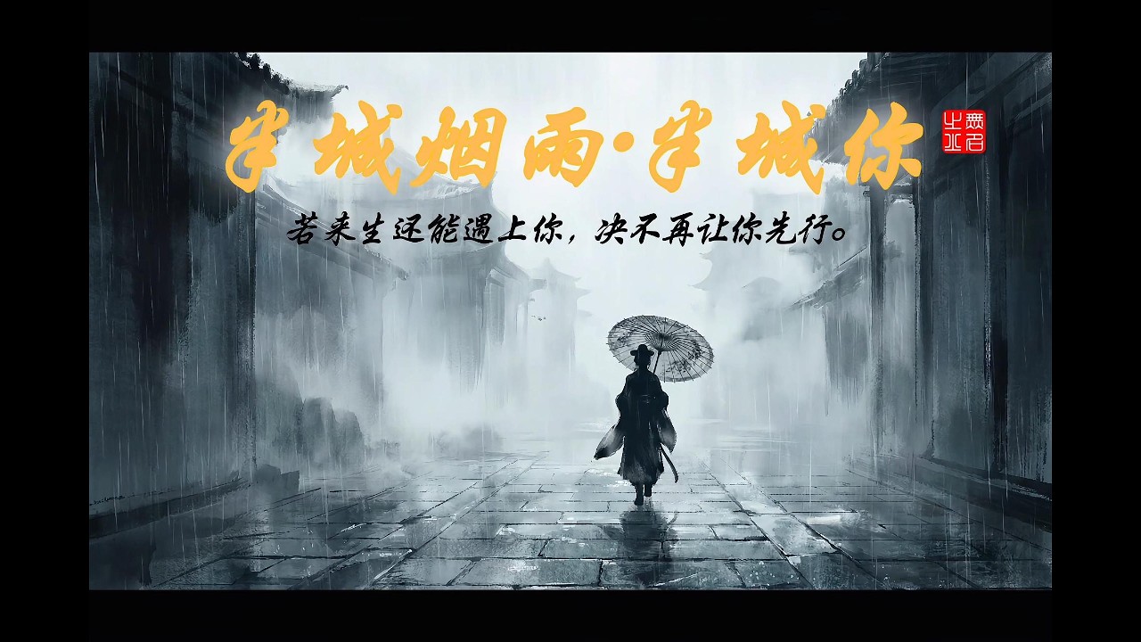 【原创古风】｜《半城烟雨·半城你》｜当整座城都在下雨，我却只想等你｜古风深情男声｜Official Audio | 无名之火 Wuming Flame