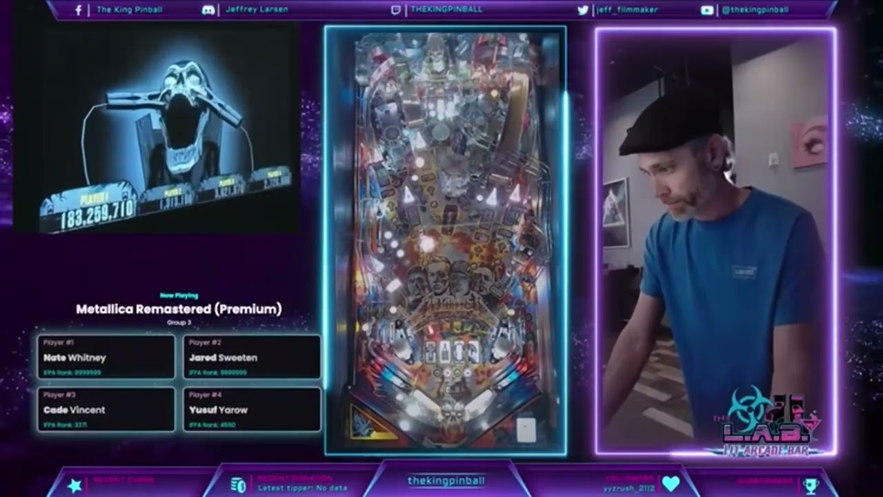 Metallica remake Premium Pinball – Grand Champion Score 369M! | Live at LAB League Night (7/7/25)