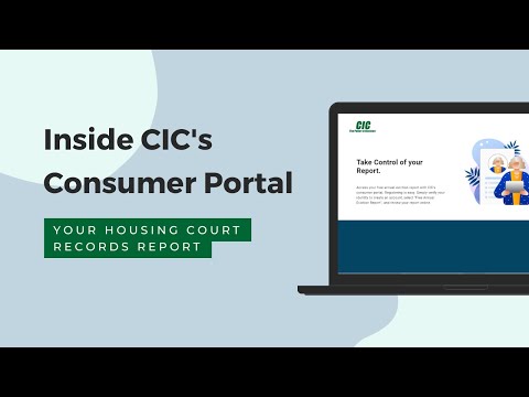 Inside CIC's Consumer Portal: The Eviction Report