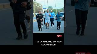 MAKAMU WA RAIS NDEJEMBI AUNGANA NA WANANCHI KUFANYA MAZOEZI COCO BEACH
