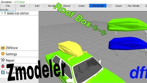 How to add a Roof box using Zmodeler Android