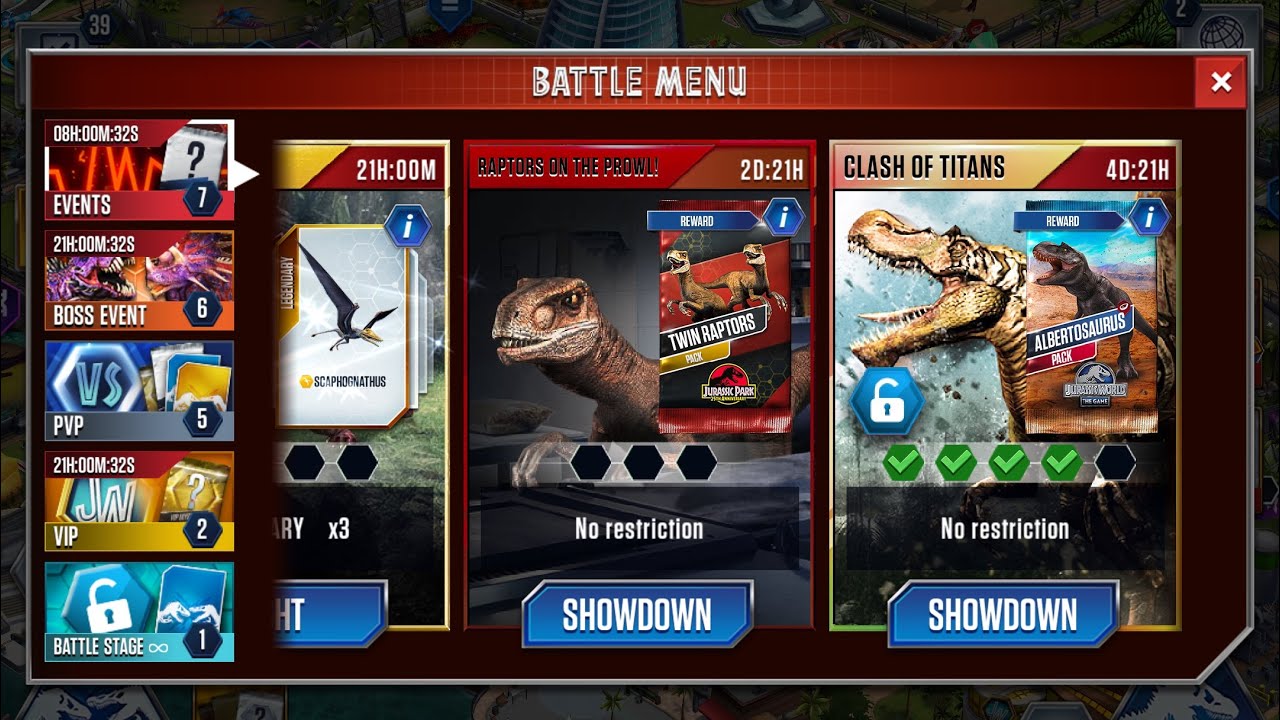 Raptors on the Prowl!: Battle 2 | Jurassic World the game - YouTube