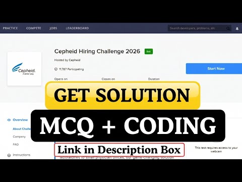 Cepheid Hiring Challenge 2026 | Questions & Answers Solution 100% Correct 🤩 #cepheid #hiring #coding