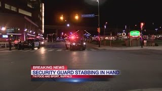 Security guard stabbed at downtown restaurant