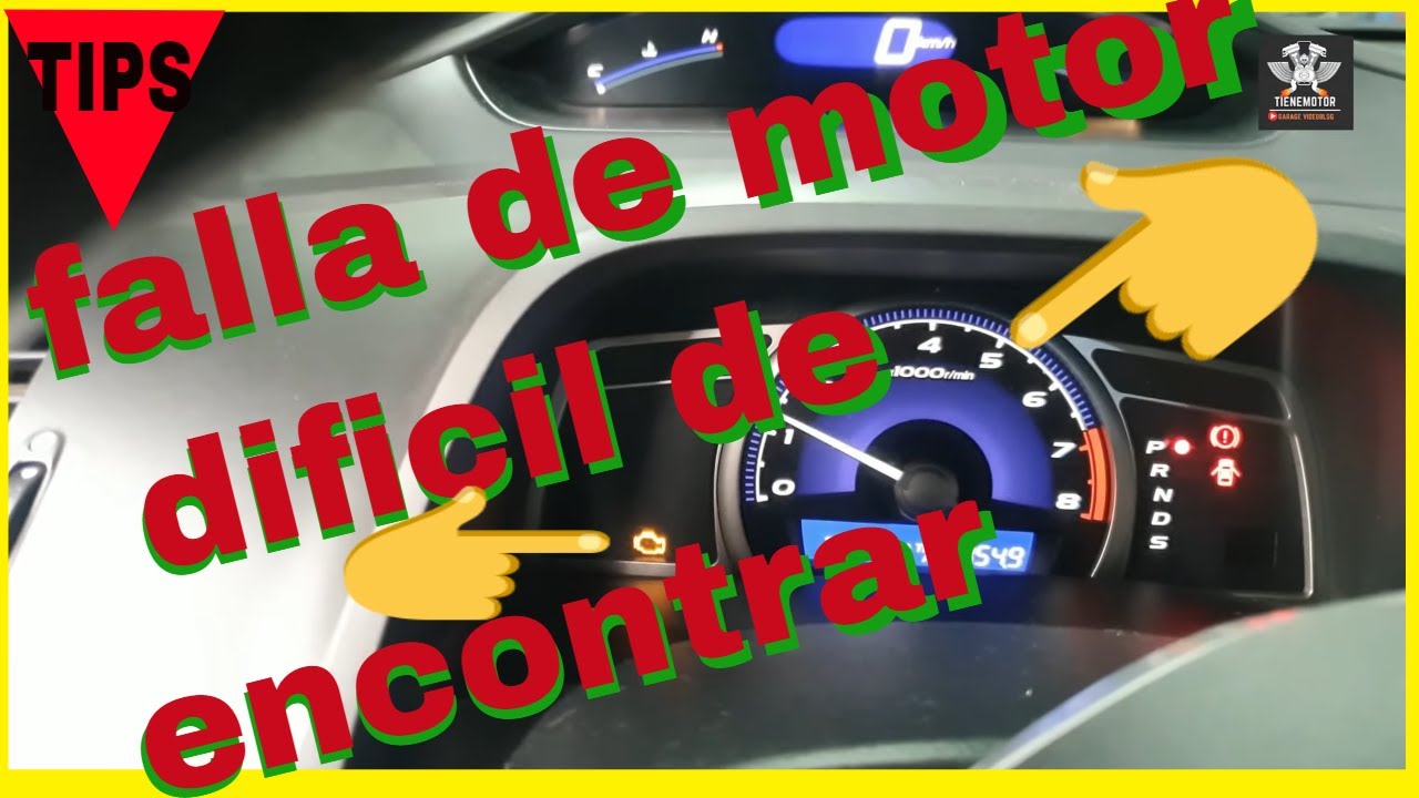 solucionado problema honda civic falla de motor - YouTube